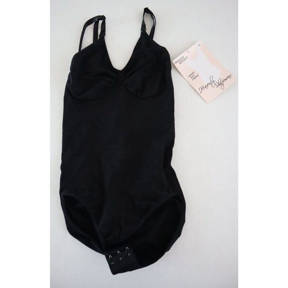 Heavenly Shapewear Women's Sz 1X Black Molded Cup Seamless Bodysuit - Picture 1 of 4